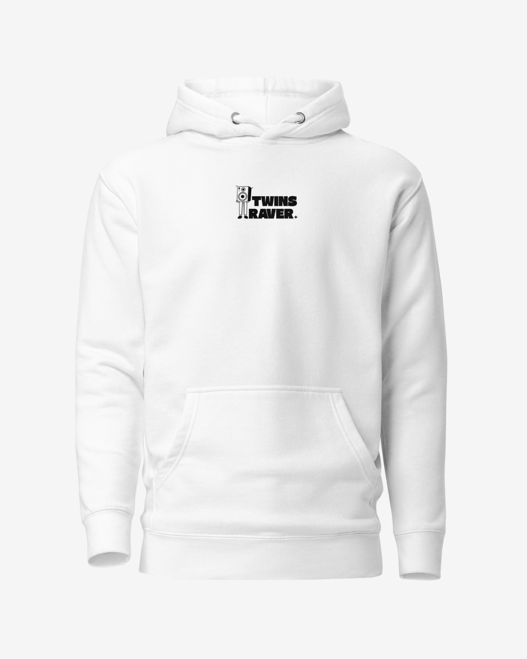 Sweat à capuche Eat Sleep Rave Repeat blanc
