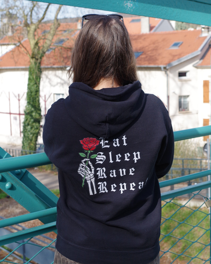 EAT, SLEEP, RAVE, REPEAT ✱ Sweat à capuche
