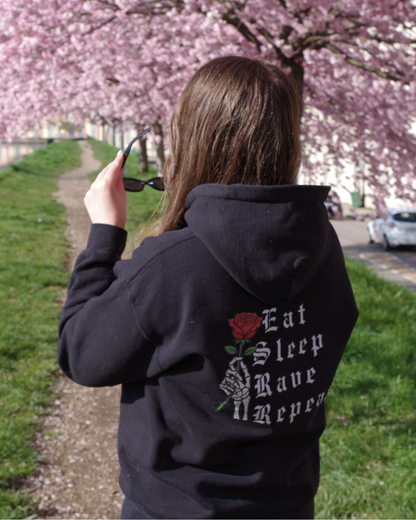 EAT, SLEEP, RAVE, REPEAT ✱ Sweat à capuche