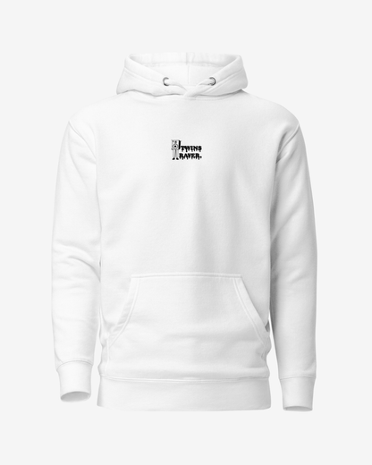 Sweat à capuche Bass Face blanc Techno