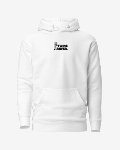 Sweat à capuche Eat Sleep Rave Repeat blanc