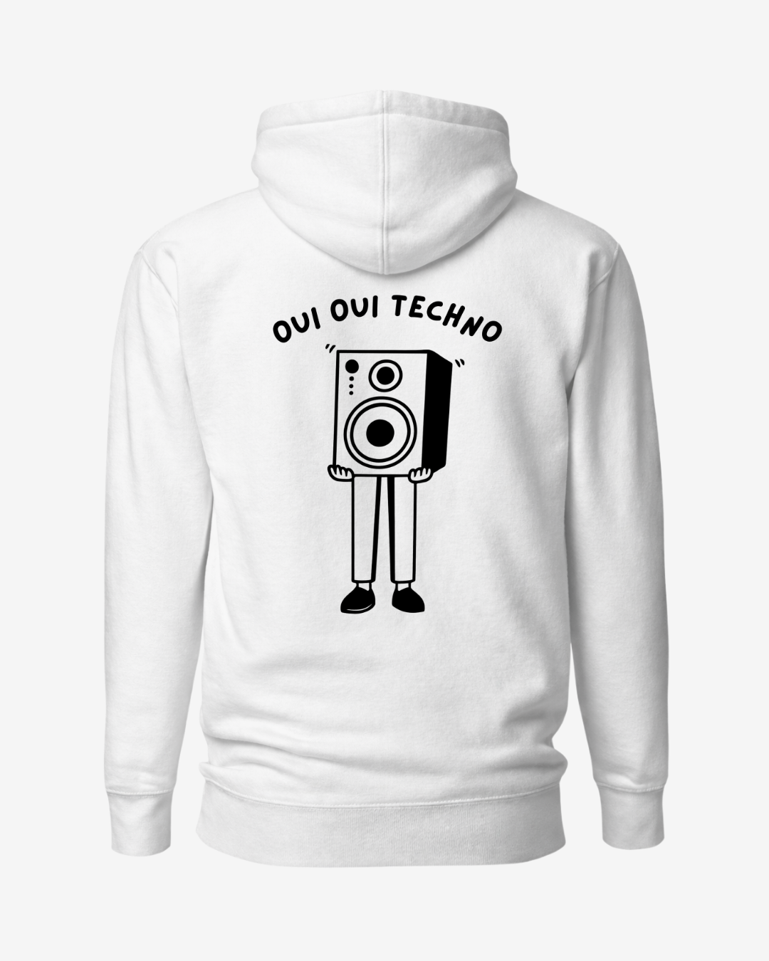 Sweat à capuche Oui Oui Techno blanc