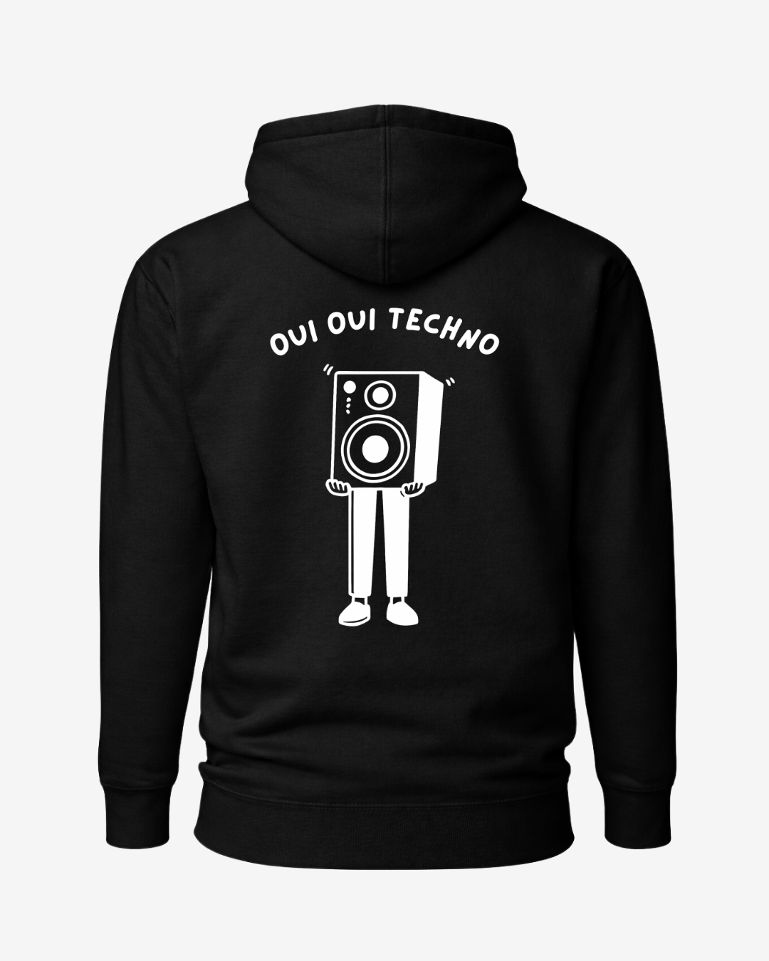 Sweat à capuche Oui Oui Techno blanc