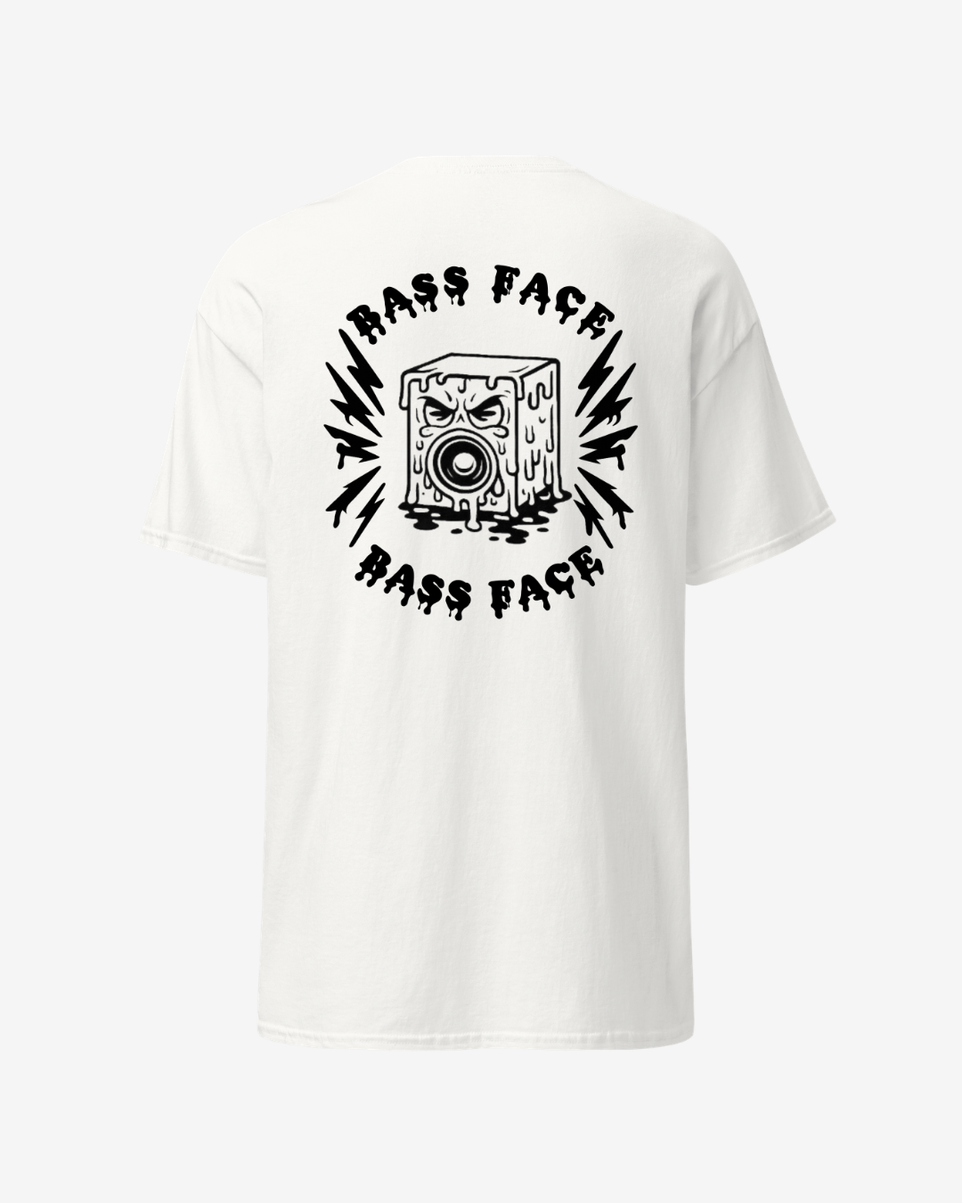 T-shirt manche courte Bass Face Techno blanc