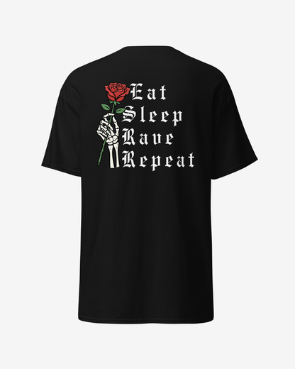 T-shirt manche courte Eat Sleep Rave Repeat noir