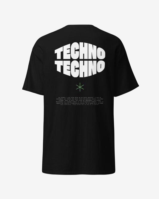 T-shirt manche courte Techno Techno noir